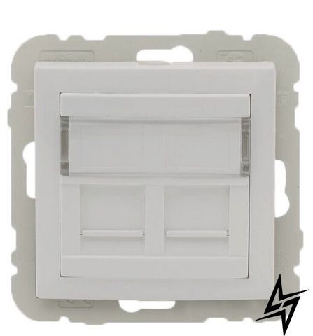 Механизм компьютерной розетки RJ45 Efapel 21975 TGE Logus 90, белый матовый фото
