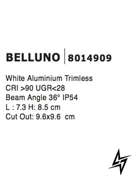 Врізний точковий світильник Nova luce Belluno 8014909 LED  фото наживо, фото в дизайні інтер'єру
