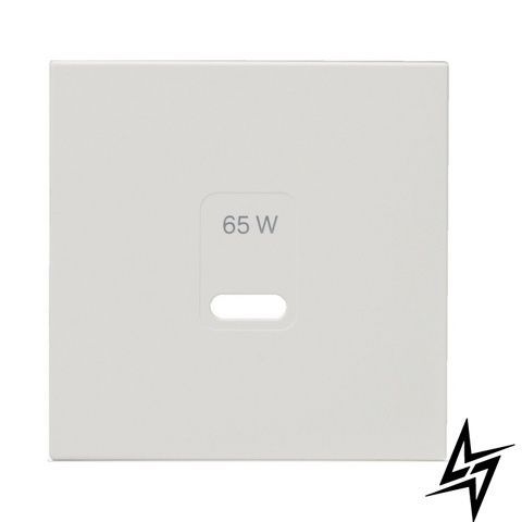 Лицьова панель USB-розетки Hager WXD115B Lumina Gallery біла, глянцева WXD115B фото