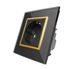 Розетка с заземлением Livolo черный золото стекло (VL-C7C1EU-12G) фото