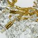 Изысканная золотая люстра DIAMINA с хрустальными камнями LE41099 8xG9 60см Золото/Прозрачный 33007 GD фото в дизайне интерьера, фото в живую 5/9