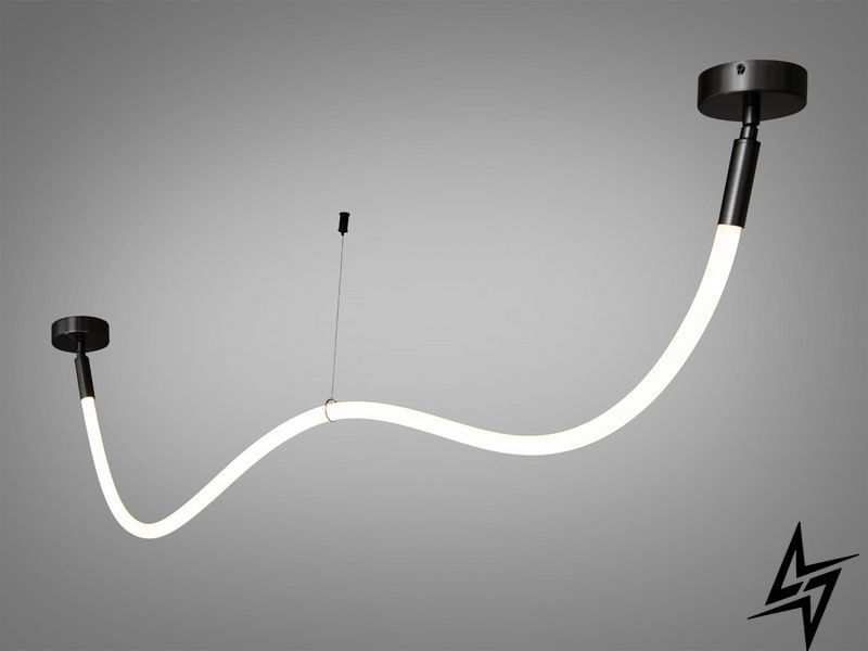Современная LED люстра-шнур 17 Вт hoselight хром черная Kotile 23-32947 23-32947 фото