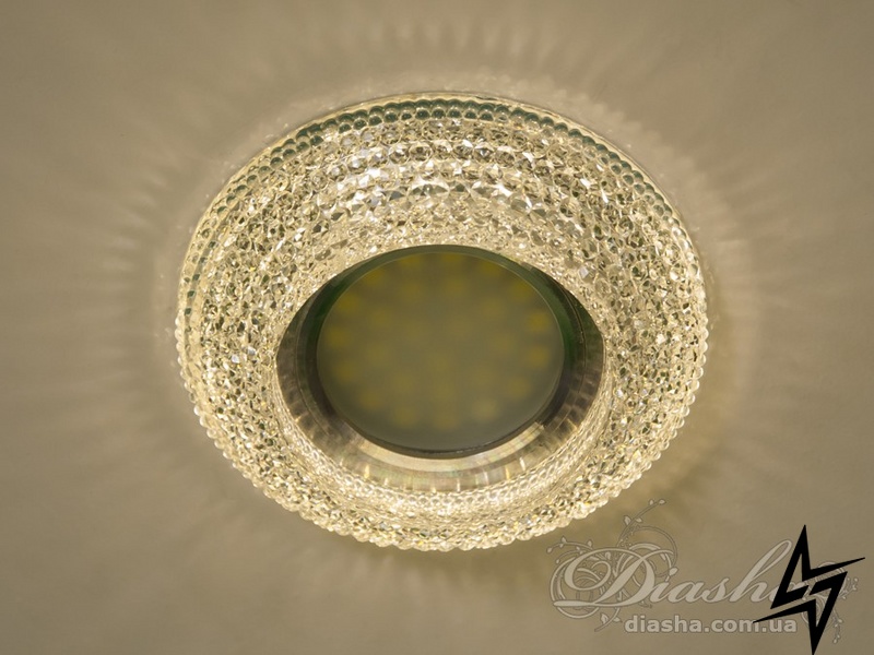 Светильник со встроенной светодиодной подсветкой D23-31685 Прозрачный 8205LED фото в живую, фото в дизайне интерьера