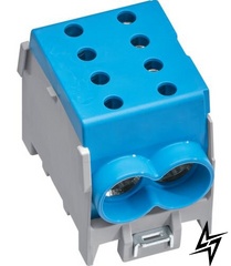 Модульный вводный клеммник KH70B 1P 2x70²/2x50² 160А (синяя) Hager фото