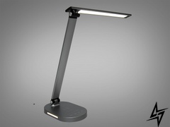Светодиодная настольная лампа D23-38886 A5503GR wireless charge фото в живую, фото в дизайне интерьера