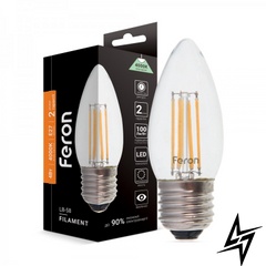 LED лампа Feron 25619 Filament E27 4W 4000K 3,5x9,8 см фото