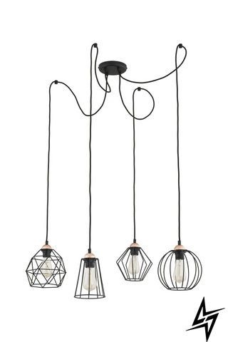 Люстра TK Lighting Galaxy 1646 на 4 лампи E27 чорний 180 см 14 см 360 см фото