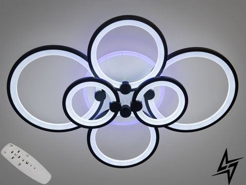 LED люстра смарт світильник з пультом дімером 135 Вт чорна Vonado 26-20142 фото