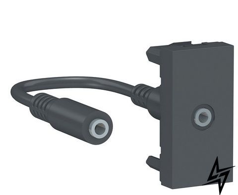 Аудіорозетка Schneider Electric NU343354 Unica New, антрацит, матова, IP20 фото