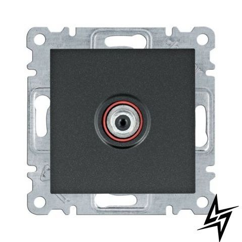 TV-розетка Hager WL3233 Lumina-2 чорна, матова, IP20 WL3233 фото