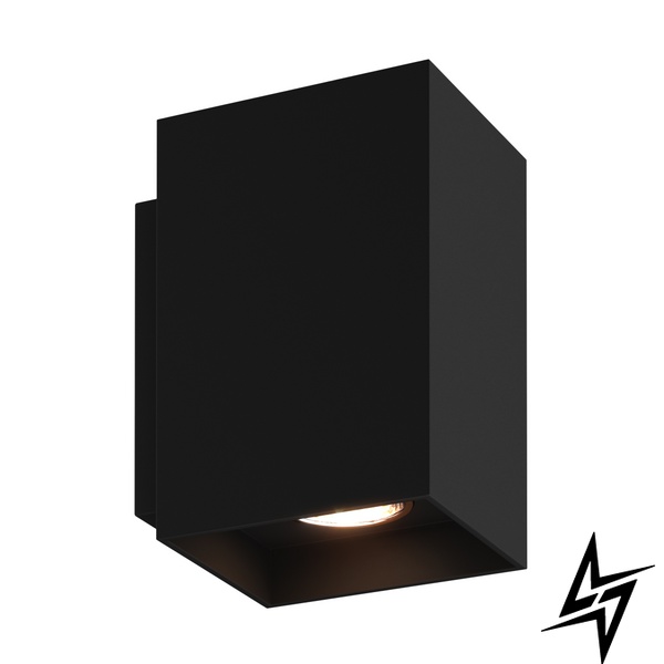 Настенный светильник Zumaline 92698-N Sandy Wl Square Black  фото в живую, фото в дизайне интерьера
