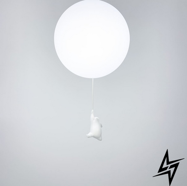 Дивовижна серія Bear Balloons Flush Mount LE26399 1xE27 65x35см Білий SGJ 10 фото наживо, фото в дизайні інтер'єру