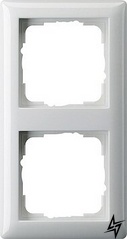 021203 Рамка Standard 55 Белый глянцевый 2-постовая Gira фото