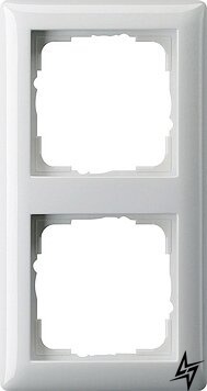 021203 Рамка Standard 55 Білий глянцевий 2-постова Gira фото