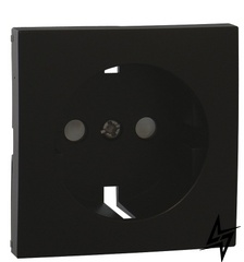 Центральная панель Logus 90632 TPM для розетки 2P+Z Шуко с заслонкой черная матовая Efapel фото