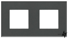 Двомісна рамка Zenit N2272 CF скло (графіт) 2CLA227200N3801 ABB фото