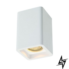 Гипсовый светильник точечный накладной SLV Plastra 148004 73719 фото в живую, фото в дизайне интерьера