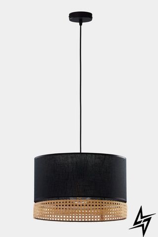 Люстра TK Lighting Paglia 6543 на 1 лампу E27 чорний і бежевий 110 &times; 50 см фото