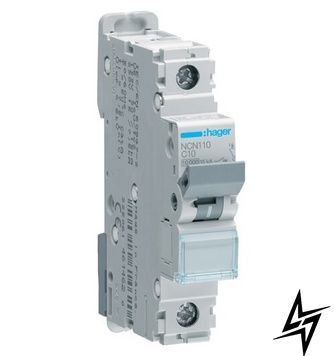 Автоматический выключатель Hager NCN110 1P 10A C 10kA фото