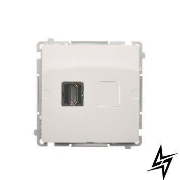 Розетка HDMI 1-на белый Simon Basic BMGHDMI.01/11 фото