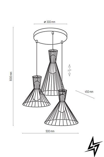 Люстра підвісна TK Lighting 3351 Sahara фото