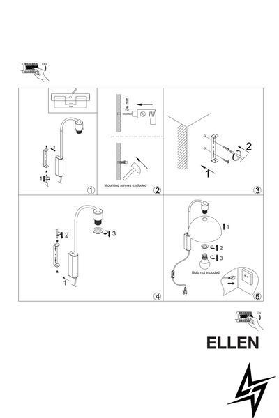 Настенное бра Nordlux Ellen 2213721033 серое E14 фото