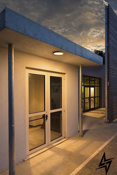 Настенный фасадный уличный светильник SLV Ainos 229975 ЛЕД 98831 фото в живую, фото в дизайне экстерьера