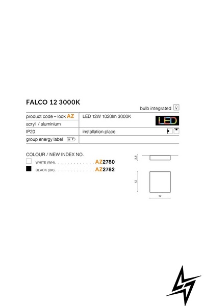 Точечный накладной светильник Azzardo Falco AZ2782 ЛЕД 24081 фото в живую, фото в дизайне интерьера
