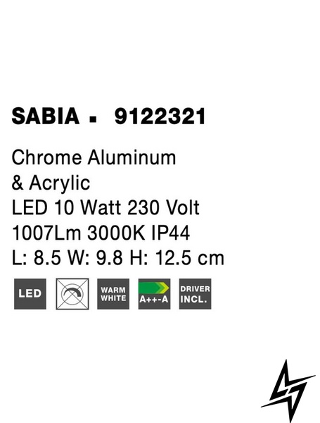 Настінний світильник бра Nova luce Sabia 9122321 LED  фото наживо, фото в дизайні інтер'єру