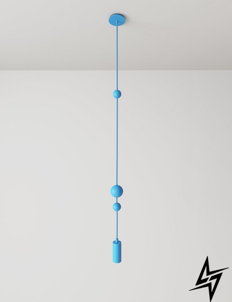 Подвесной светильник Sunderline 1S Blue (RAL 5024) Голубой  фото в живую, фото в дизайне интерьера