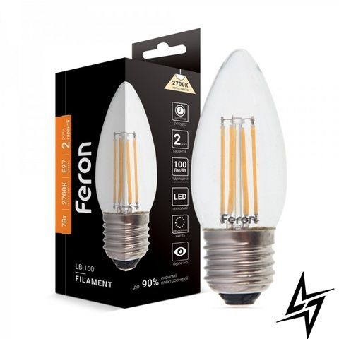 Светодиодная Filament лампа-свеча E27 7W 2700K/4000K LB-160 LB-160 фото