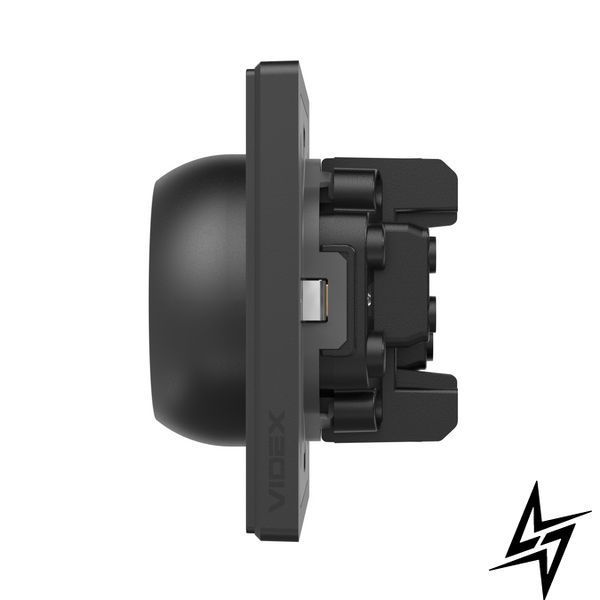 Розетка двойная с заземлением угольно-черная Videx NOTA VF-NT-SK2G-BL VF-NT-SK2G-BL фото