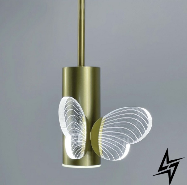 Нежный светильник с бабочкой LE26300 LED 6W 4000K 13см Золото D 1201-1 фото в живую, фото в дизайне интерьера
