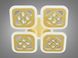 Стельова світлодіодна люстра з диммером 75W D23-33437 Золото AS8190/4G LED 3color dimmer фото в дизайні інтер'єру, фото наживо 3/4