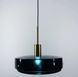 Светильник с изумрудным стеклом LE25350 30x30см Латунь/Синий SE 03 H фото в дизайне интерьера, фото в живую 3/4