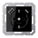 USB-розетка JUNG A1520-15CASW A Flow USB SCHUKO, черная глянцевая A1520-15CASW - изображение 2