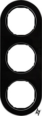 10132016 Рамка R.Classic Черный, стекло 3-постовая Berker фото