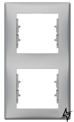 Двухпостовая вертикальна рамка Sedna SDN5801160 (алюміній) Schneider Electric фото