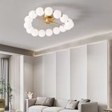 LED люстра с кольцами &Oslash;50 см латунная 26-0452 фото