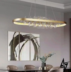Світлодіодна стельова LED люстра L23-37758 Золото D9001-1500L-k фото наживо, фото в дизайні інтер'єру