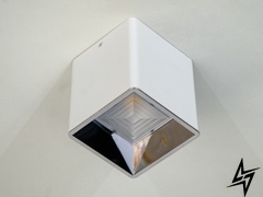 Накладной точечный светильник D23-31598 Хром 116S-110-WH+SL фото в живую, фото в дизайне интерьера
