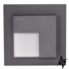 Настенный светильник Ledix Timo с рамкой 07-211-36 врезной Графит RGB 14V ЛЕД LED10721136 фото в живую, фото в дизайне интерьера