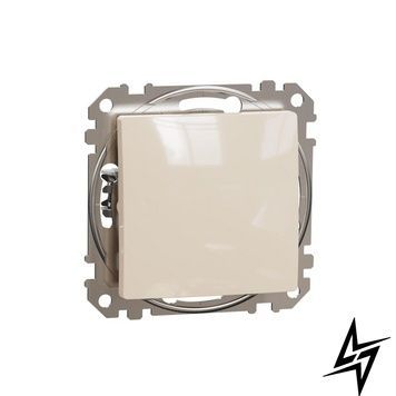 Выключатель без фиксации 1-клавишный Schneider Electric SDD112111 Sedna Design 10A бежевый IP20 пластик фото