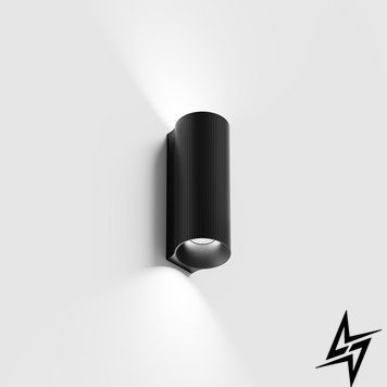 LTX 10.0513.9.930.BK Накладной настенный светильник WALL TUB M 140 RIB, вверх/вниз, D50mm, SP55mm, H140mm, CREE LED 2x4.5W, 3000K, 2x151Lm, 60&deg;, CRI>90, IP20, 220-240V, черный фото