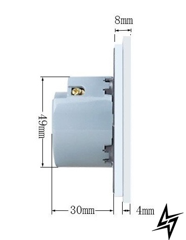 Сенсорний вимикач 1 сенсор 2 USB Livolo білий скло (VL-C701/2USB-11) фото