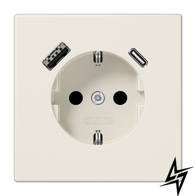 Розетка з USB SCHUKO 16А слонова кістка LS 990 Jung LS1520-15CA фото