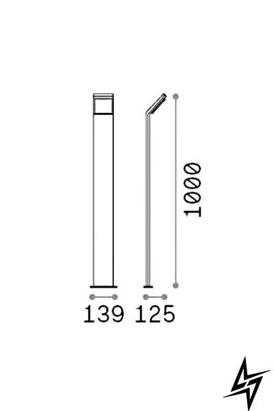 Уличный столбик Ideal Lux Style 322353 серый 9 Вт 4000 K IP54 322353 фото