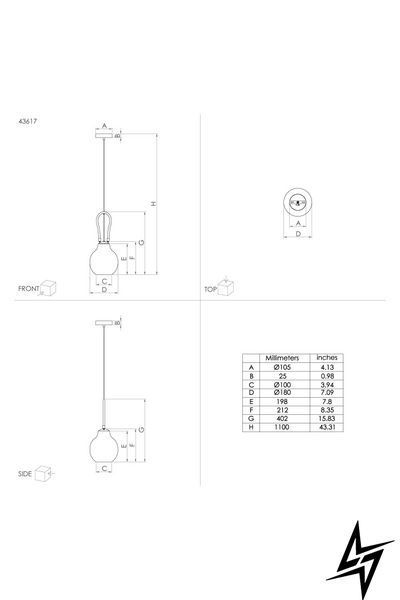 Подвесной светильник Eglo Roding 43617 черный E27 43617 фото