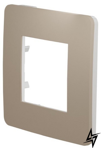 Однопостова рамка Unica New Studio Color NU280226 пісочний / білий Schneider Electric фото