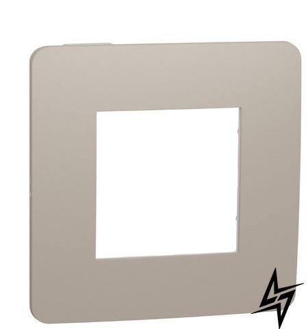 Однопостовая рамка Unica New Studio Color NU280226 песочный/белый Schneider Electric фото